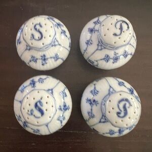Royal Copenhagen Fluted Half Lace Salt & Pepper Shakers
